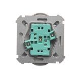 Simon Basic Gniazdo podwójne z/u z przesłonami 16A z. śrub. stal inox