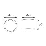 Oprawa sufitowa SMD LED ROLEN LED 3W 4000K 03107 IDEUS