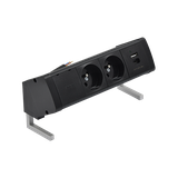 SIMON 480 TS48-430E20B00-44 Biurkowy zestaw gniazd 2 gn. typ E + ładowarka USB typ A+C; złącze 10 cm