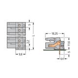 MCS-MIDI Classic gniazdo kątowe 6-bieg. szare raster 5 mm /50szt./ WAGO