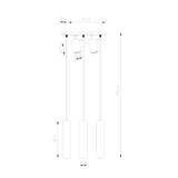 Sollux Lampa wisząca RING 3 czarny SL.1099