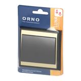 Przycisk dzwonek podtynkowy Luna, 10A, 250V, WP-6/7L, czarny/złoty OR-OE-7604/BC ORNO