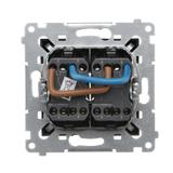 Simon 54 Łącznik dwubiegunowy podwójny 16A z. śrub. brąz mat