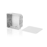 E141 Puszka podtynkowa rozgałęźna z pokrywą, 100 x 100 x 50 mm - kolor szary