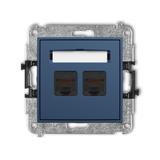 MINI Gniazdo podwójne komputerowe 2xRJ45, kat. 5e, 8-stykowy navy blue 64MGK-2 KARLIK