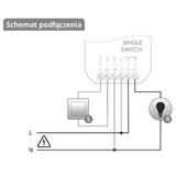 SINGLE SWITCH Pojedynczy przekaźnik Wi-Fi 230V WI-R1S1P-P F&F
