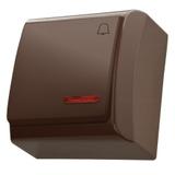 BIS Łącznik zwierny  dzwonek  z podświetleniem pomarańczowym - kolor brązowy