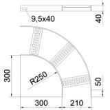 SLB 90 62 200ALU Łuk 90°