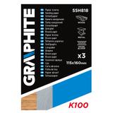 Papier ścierny 115 x 160 mm, otwory, perforacja do odrywania, rzep. K100, 3 szt.