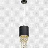 lampa wisząca Almeria E27 czarno/złota MLP6439 Milagro