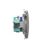 Simon Basic Gniazdo wtyczkowe DATA z uziemieniem i kluczem uprawniającym 16A 250V zaciski śrubowe stal inox BMGD1.01/21 KONTAKT