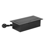 Gniazdo meblowe wpuszczane w blat z płaskim frezowanym rantem, ładowarką USB i przewodem 1,5m, 2x2P+ OR-GM-9035(GS)/B ORNO