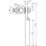 Adapter pionowego ustawienia iglicy na dachu do 10 st., St/tZn/NIRO