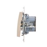 Simon 54 Przycisk pojedynczy zwierny bez piktogramu 16A z. śrub. kremowy