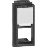 LIVING NOW - PLAKIETKA GNIAZDA RJ KEYSTONE - 1 MODUŁ - CZERŃ, Bticino