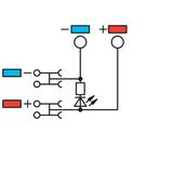 3-przewodowa złączka zasil. do czujników