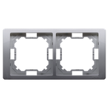 Simon Basic Neos Ramka 2-krotna NEOS – uniwersalna poziom i pion stal inox BMRC2/21 KONTAKT