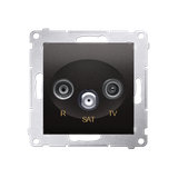 Simon 54 Gniazdo antenowe R-TV-SAT przelotowe antracyt