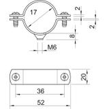 2900/W, ŚRUB.OBEJ.DYSTANS.3/8"M6