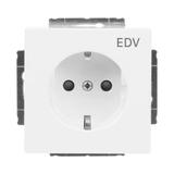 CARAT/FUTURE Gniazdo SCHUKO Z nadrukiem „EDV” Z szybkozłączami Z uziemieniem, 2P+E Z przesłonami bi 2CKA002013A5268 ABB