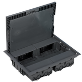 Simon Connect Puszka podłogowa 8x K45+4x K45/2 montaż modułów kątowy szary