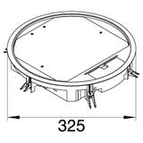 tehalit.VE-EE Pokrywa uchylna VR12 fi306 wykładzina 5mm stal szary PA VR12057011 HAGER