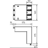 NAROŻE ZEWN.RAPID 53X160-3 CZB