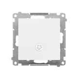 Simon 55 Przycisk zwierny /dzwonek/ z podświetleniem LED szybkozłączka Biały mat
