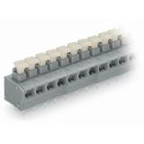 listwa zaciskowa do pł. drukowanych 4-bieg. szara raster 5/5,08 mm