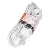Przedłużacz 3-krotny 3m 3x1,5mm2 Imax=16A płaska wtyczka biały ES-4/W/3 ORNO
