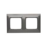 Simon 54 Premium Ramka 2-krotna PREMIUM do puszek karton-gips IP20 / IP44 antracyt DRK2/48 KONTAKT