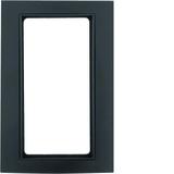 BERKER B.3 Ramka z dużym wycięciem aluminium czarna/antracyt 13093005 HAGER