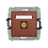 MINI Mechanizm gniazda antenowego pojedynczego typu F (SAT) pozłacany terakota