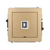 DECO Mechanizm gniazda pojedynczego USB A-B 2.0, bez pola opisowego złoty metalik