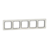 Sedna Design & Elements Ramka pięciokrotna szkło białe efekt szkła SDD360805 Schneider