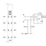 moduł 4DI 42V AC/DC 20ms WAGO