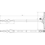 Uziom pomocniczy ze świdrem dł. 350 mm, TG/gal Zn