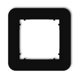 MINI Ramka uniwersalna pojedyncza zaokrąglona z tworzywa czarny mat