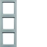 BERKER Q.3 Ramka potrójna aluminium aksamit lakierowana 10136094 HAGER
