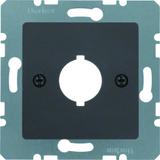 BERKER B.Kwadrat/K.1 Płytka czołowa fi 18,8mm gniazda wyrównania potencjału pojedyncza antracyt 1431