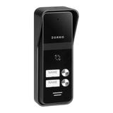 ENIR MULTI, zestaw domofonowy dwurodzinny, 2-żyłowy, zasilacz na szynę DIN, z czytnikiem breloków, b