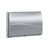 Simon Connect Ramka 3-modułowa do puszki SBM350 z pokrywą 6x K45 aluminium SBMT302/8 KONTAKT
