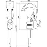 Zacisk fazowy wielkość II, trzpień z poprz. kołkiem