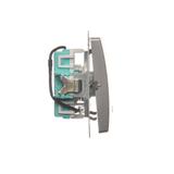 Simon Basic Przycisk pojedynczy zwierny bez piktogramu z podświetleniem LED 10A szybkozłączka stal i