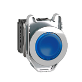 Harmony XB4 Przycisk podświetlany zlicowany metal niebieski fi30 zintegrowana dioda LED 24V AC/DC 1 N XB4FW36B5 Schneider