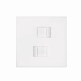 Simon 100 Panel 1-krotny: 2 gniazda RJ45 biały mat