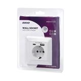 Gniazdo pojedyncze 2P+Z (Schuko), USB-A + USB-C, ,Wyjście 5VDC Max 2,8A OR-AE-13232(GS) ORNO