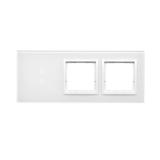 Simon 54 Touch Panel dotykowy S54 Touch 3 moduły 2 pola dotykowe pionowe + 2 otwory na osprzęty S54 biała perła DSTR3300/70 KONTAKT