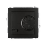 DECO Mechanizm elektronicznego regulatora temperatury z czujnikiem podpodłogowym czarny mat