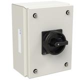 P1-25/SE1/SVB-SW Rozłącznik 25A 3P w obudowie ze stali nierdzewnej rączka czarna z blok. 197349 EATO